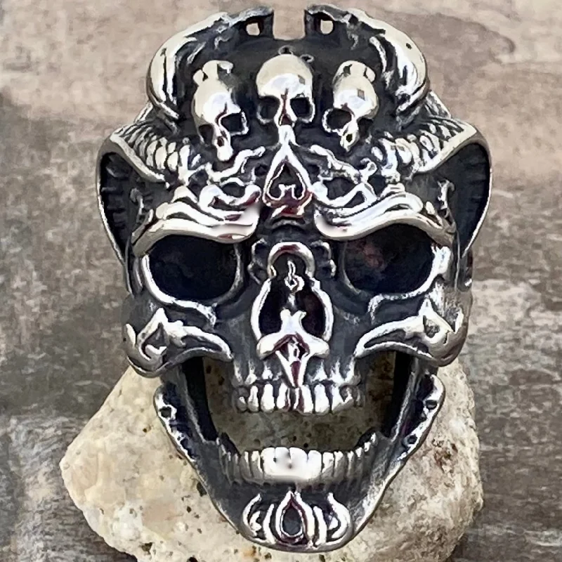 Skull W/Crown - Silver - SLC61 CLEARANCE