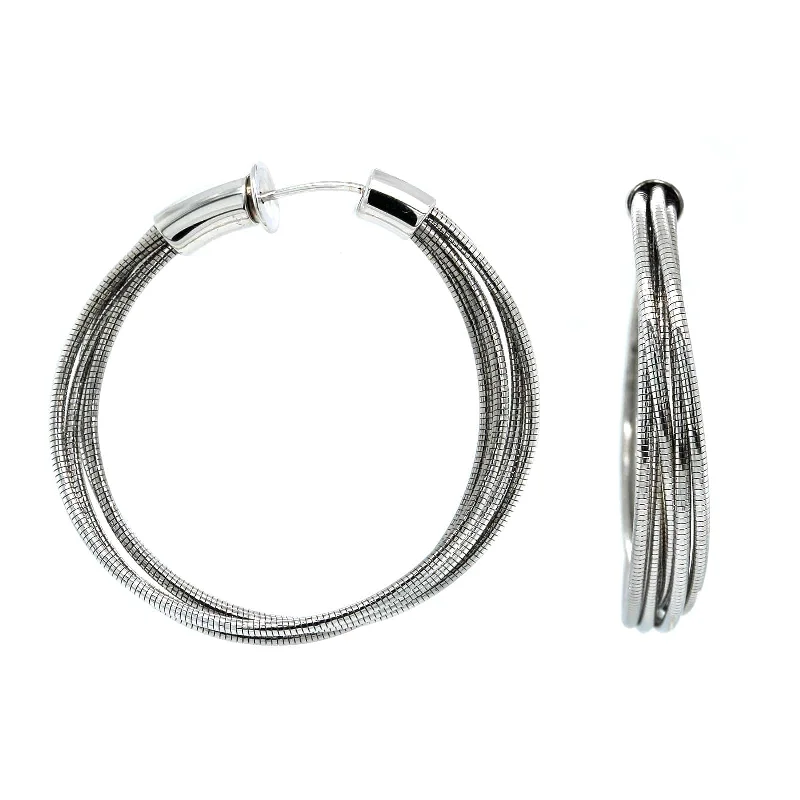 Sterling Silver Small Spring Hoop Earrings