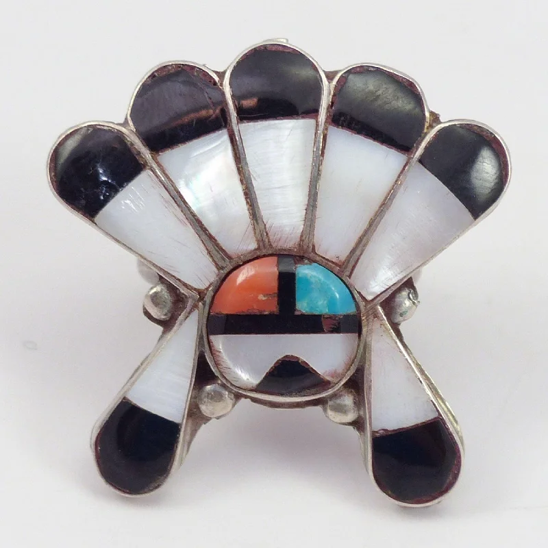 1960s Zuni Sunface Ring