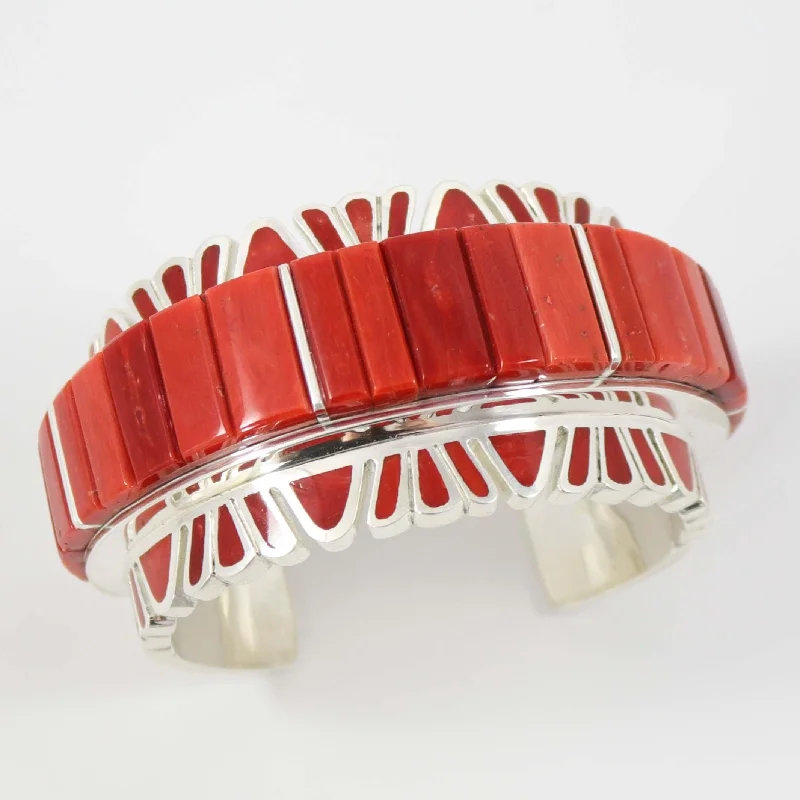 Coral Inlay Cuff