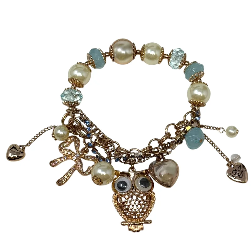 Owl Half Stretch Charm Bracelet By Betsey Johnson